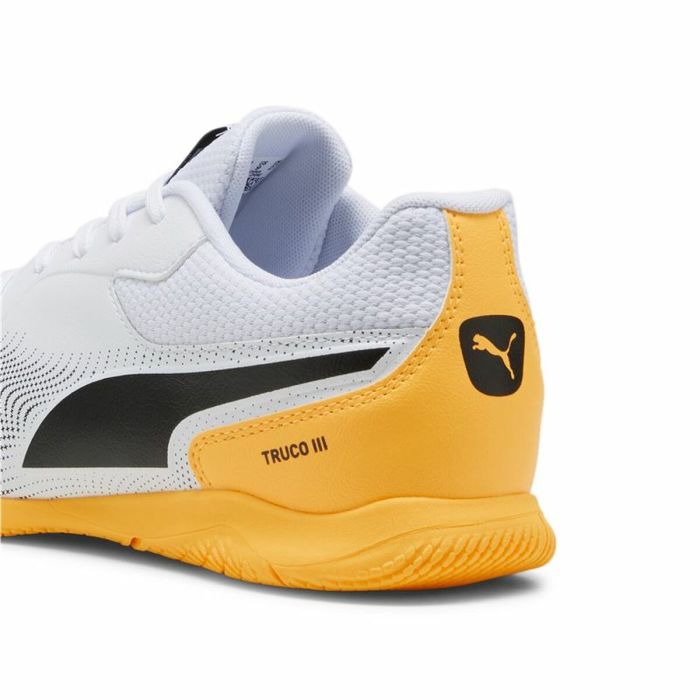 Zapatillas de Fútbol Sala para Adultos Puma Truco II Blanco Negro Naranja Unisex 3 Zapatillas de Fútbol Sala para Adultos Puma Truco II Blanco Negro Naranja Unisex 3