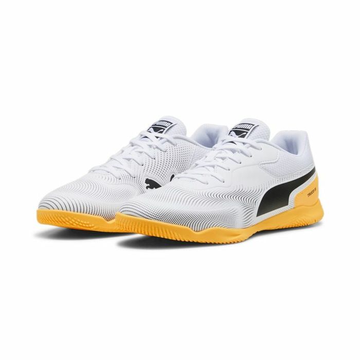 Zapatillas de Fútbol Sala para Adultos Puma Truco II Blanco Negro Naranja Unisex 2 Zapatillas de Fútbol Sala para Adultos Puma Truco II Blanco Negro Naranja Unisex 2