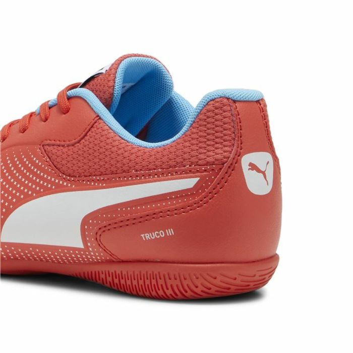 Zapatillas de Fútbol Sala para Niños Puma Truco II Active Blanco Rojo Infantil Unisex 2