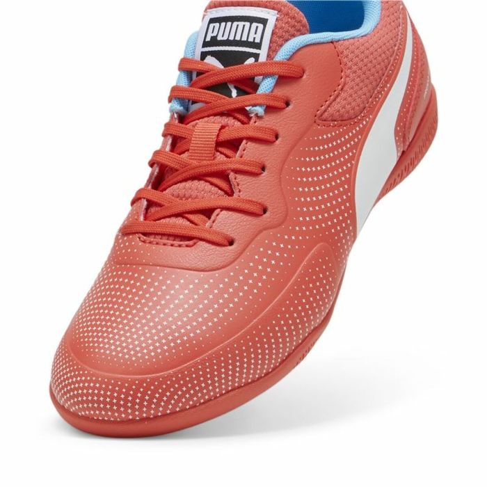 Zapatillas de Fútbol Sala para Niños Puma Truco II Active Blanco Rojo Infantil Unisex 1