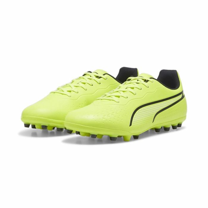 Botas de Fútbol Multitaco para Adultos Puma King Match MG Amarillo Negro 3