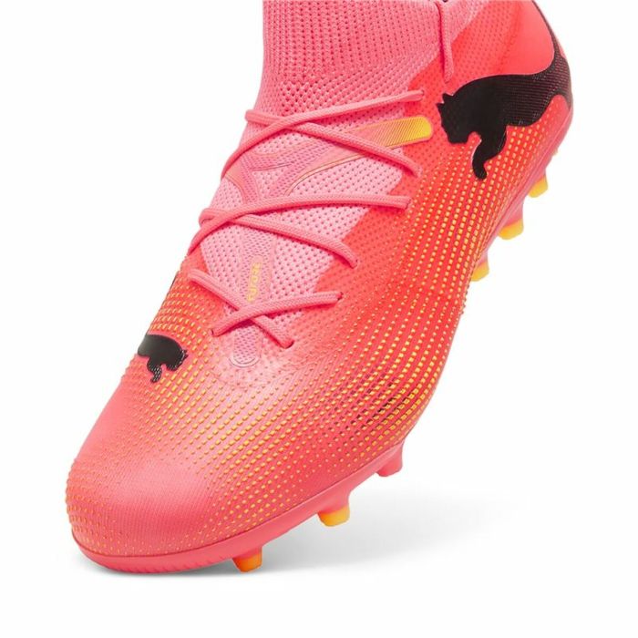 Botas de Fútbol Multitaco para Adultos Puma FUTURE 7 MATCH MG Sunset Glow Rojo 1