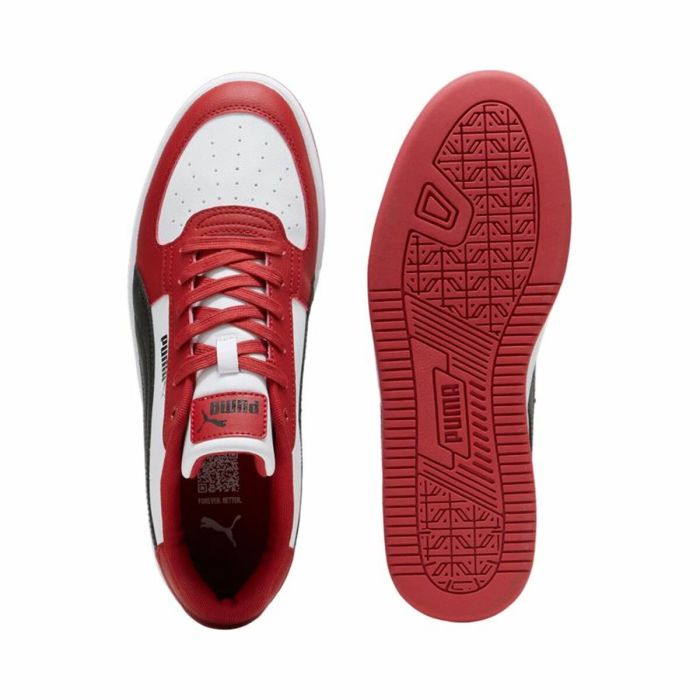 Zapatillas Casual Hombre Puma Caven 2.0 Club Blanco Rojo 2