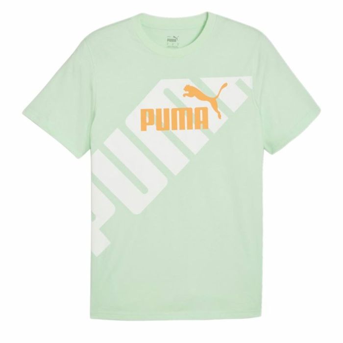 Camiseta de Manga Corta Hombre Puma POWER Graphic Cian