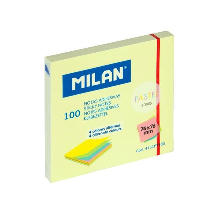 Milan bloc notas adhesivas 100 hojas 76x76mm serie pastel c/surtidos