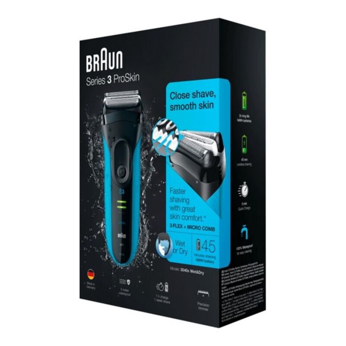 Afeitadora eléctrica Braun 3040s Azul 3