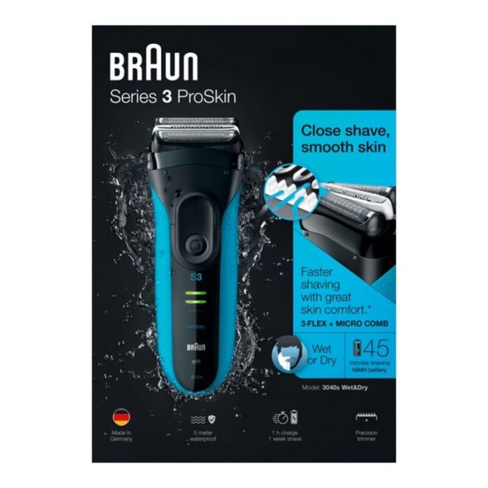 Afeitadora eléctrica Braun 3040s Azul 2