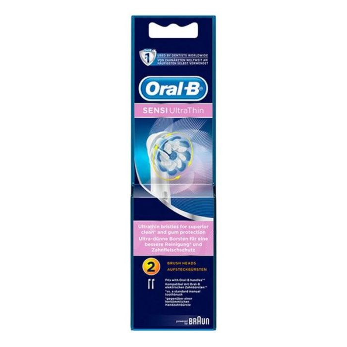 Recambio para Cepillo de Dientes Eléctrico Sensi Ultrathin Clean Oral-B (2 pcs) 1
