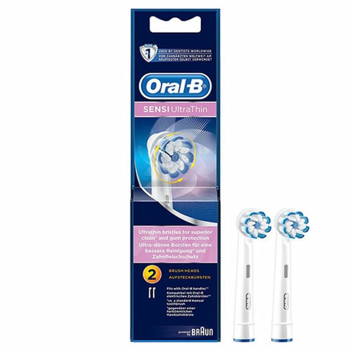 Recambio para Cepillo de Dientes Eléctrico Sensi Ultrathin Clean Oral-B (2 pcs)