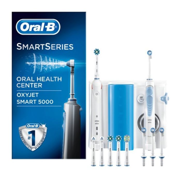 Cepillo de Dientes Eléctrico + Irrigador Dental Oral-B OC601 Bluetooth blanco, azul 1 Cepillo de Dientes Eléctrico + Irrigador Dental Oral-B OC601 Bluetooth blanco, azul 1