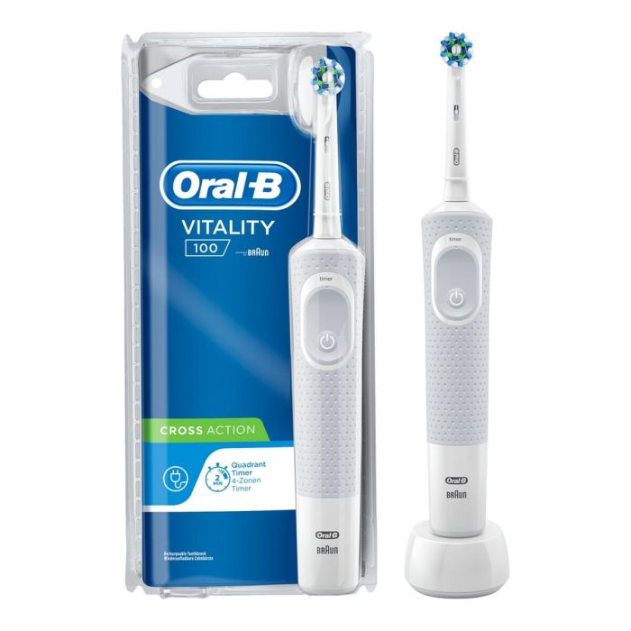 Cepillo de Dientes Eléctrico Oral-B Vitality D-100 Trizone Blanco 8