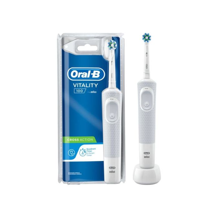 Cepillo de Dientes Eléctrico Oral-B Vitality D-100 Trizone Blanco 1