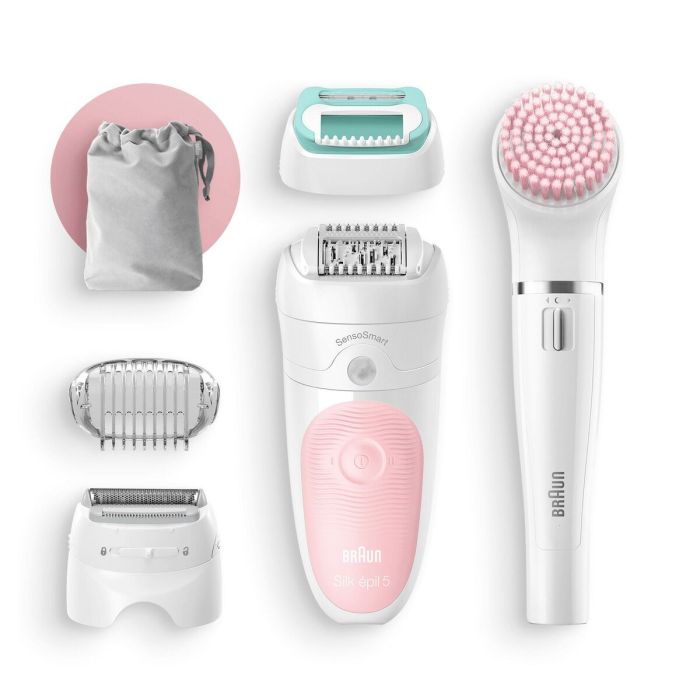DEPILADORA BRAUN SILK-EPIL 5 5-875 - INALÁMBRICA - TECNOLOGÍA MICROGRIP - 2 VELOCIDADES - INCLUYE CEPILLO FACIAL EXTRA SENSITIVO DEPILADORA BRAUN SILK-EPIL 5 5-875 - INALÁMBRICA - TECNOLOGÍA MICROGRIP - 2 VELOCIDADES - INCLUYE CEPILLO FACIAL EXTRA SENSITIVO