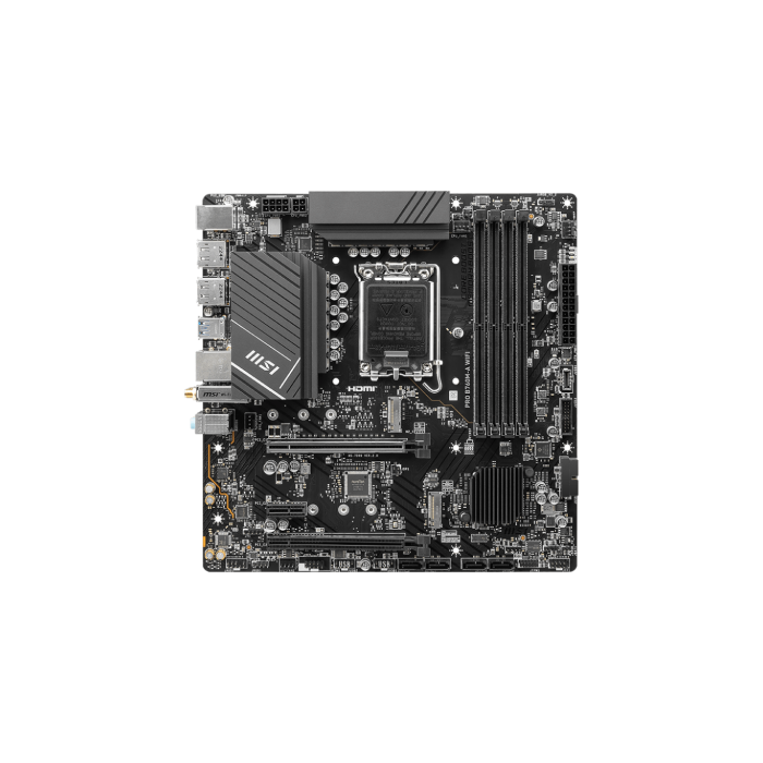 MSI PRO B760M-A WiFi Placa Base Micro ATX LGA 1700 para Intel, DDR5, Wi-Fi 6, Bluetooth 5.3, 911-7D99-007 1