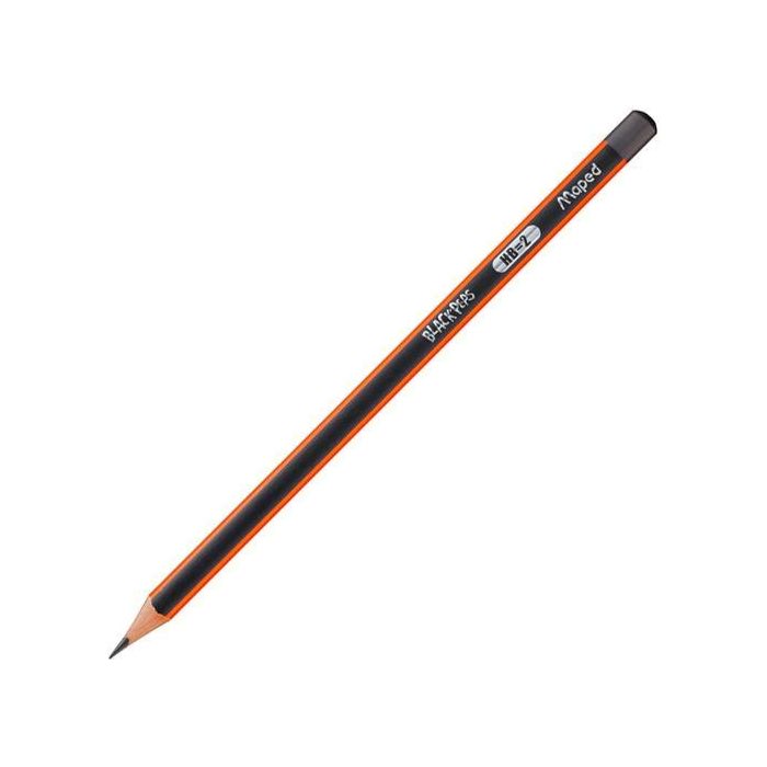 Maped Lápiz de Grafito Black'Peps HB Triangular Ergonómico FSC (12 Unidades) (12 Unidades)