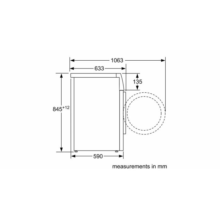 Lavadora Siemens AG WM12N265ES 60 cm 1200 rpm 8 kg 1