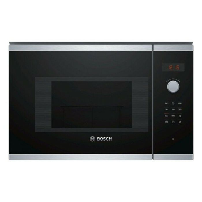 Microondas + grill incorporado - BOSCH - SER4 BEL523MS0 - Acero inoxidable - 20 l - 800 W - 8 programas automáticos - 38,2 x 59,4 x 31,7 cm