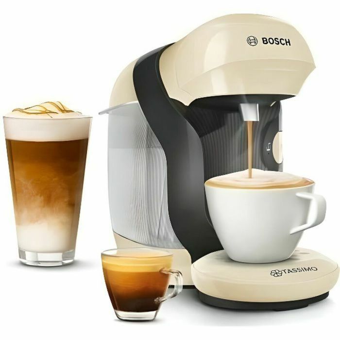 Cafetera compacta multi-bebida Tassimo Style - BOSCH TAS1107 - Color vainilla - 40 bebidas - 0,7l - 1400W