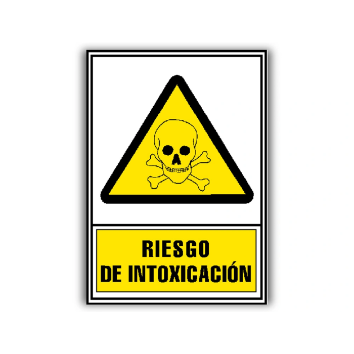 Archivo 2000 Pictograma Riesgo de Intoxicación PVC Amarillo Luminiscente 210x297 mm 1