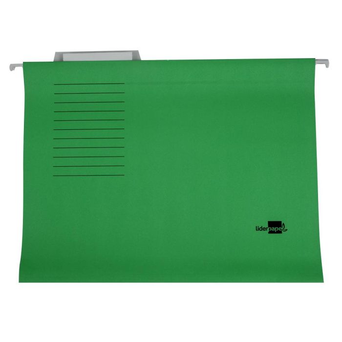 Carpeta Colgante Liderpapel Folio Verde 10 unidades 2