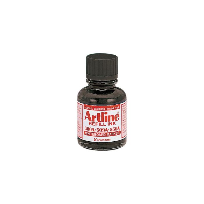 Tinta Artline Negro Para Rotulador Pizarra Blanca 500A Bote 20 mL 1