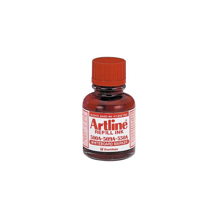 Tinta Artline Rojo Para Rotulador Pizarra Blanca 500A Bote 20 mL 1