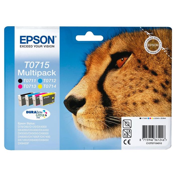 Ink-Jet Epson Stylus D78 D92 D120 Dx4000 4050 4400 4450 5000 5050 600 6050 7000F 8400 Multipack-71140+240+340+440- 1