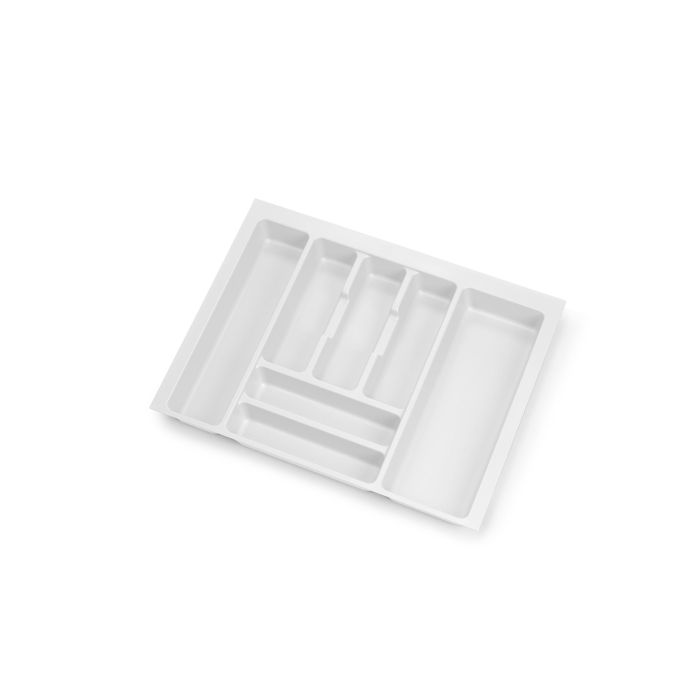 Emuca Cubertero Optima Vertex/Concept profundidad 500mm, tablero 16mm, módulo 600mm, Plástico, Blanco