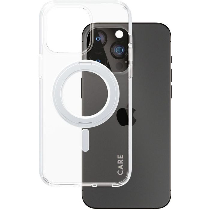 PanzerGlass CARE Funda Silver Kickstand MagSafe iPhone 15 Pro Max
