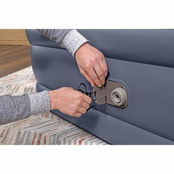 Bestway 6713I Colchón Hinchable Tritech™, 2 plazas, 203x152x51 cm, Bomba Eléctrica Integrada, con Estructura de Cama 2