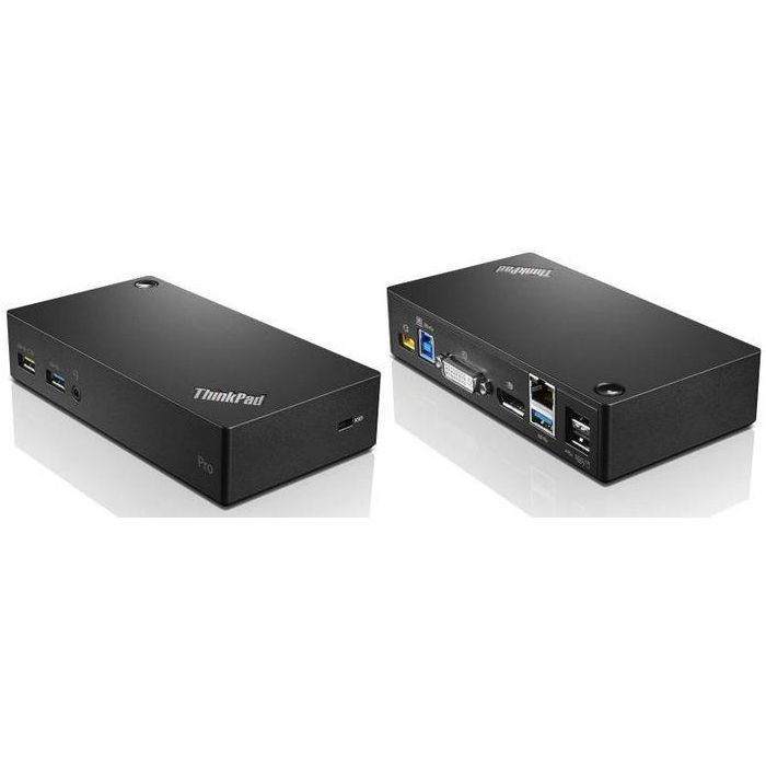 Lenovo ThinkPad USB 3.0 Pro Dock – Estación Conexión Universal USB 3.0 para Ordenador Portátil, Soporta Doble Monitor y Ethernet Gigabit