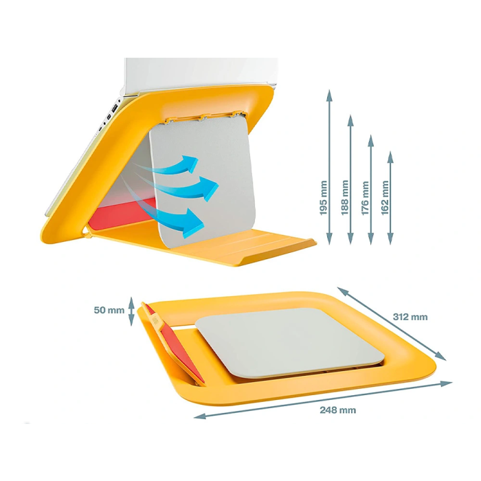 Soporte para Portátil Leitz Ergo Cosy Compacto Caucho 1 Soporte para Portátil Leitz Ergo Cosy Compacto Caucho 1