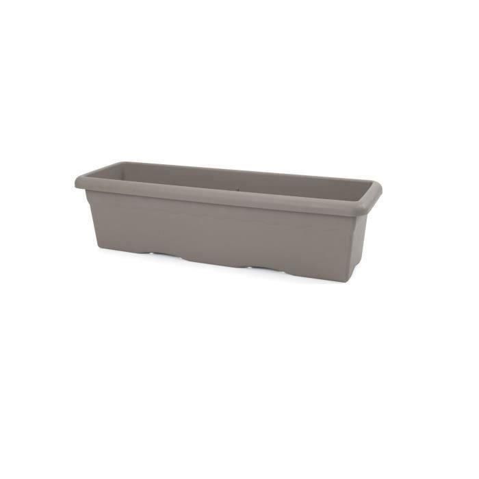Jardinera rectangular PLASTIKEN - 60 X 33 cm - Taupe Jardinera rectangular PLASTIKEN - 60 X 33 cm - Taupe