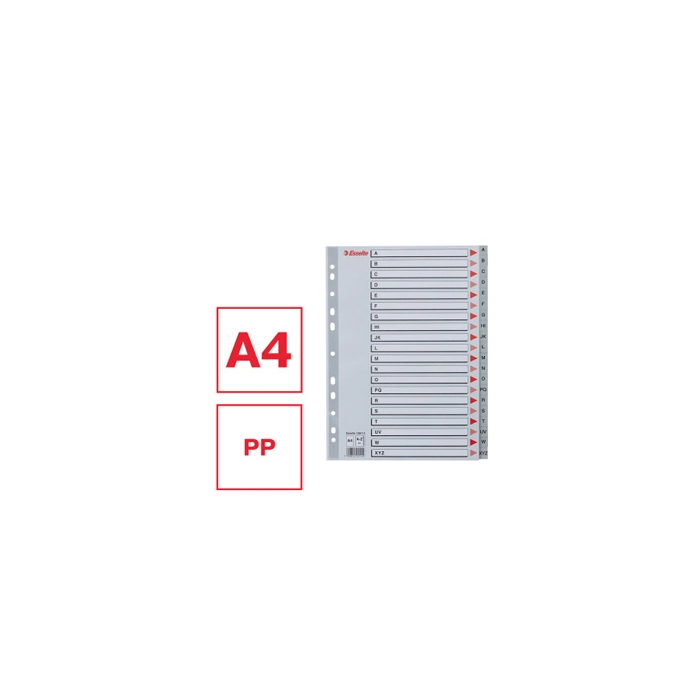 Separadores Esselte A-Z Abecedario Gris A4 (10 Unidades) 1