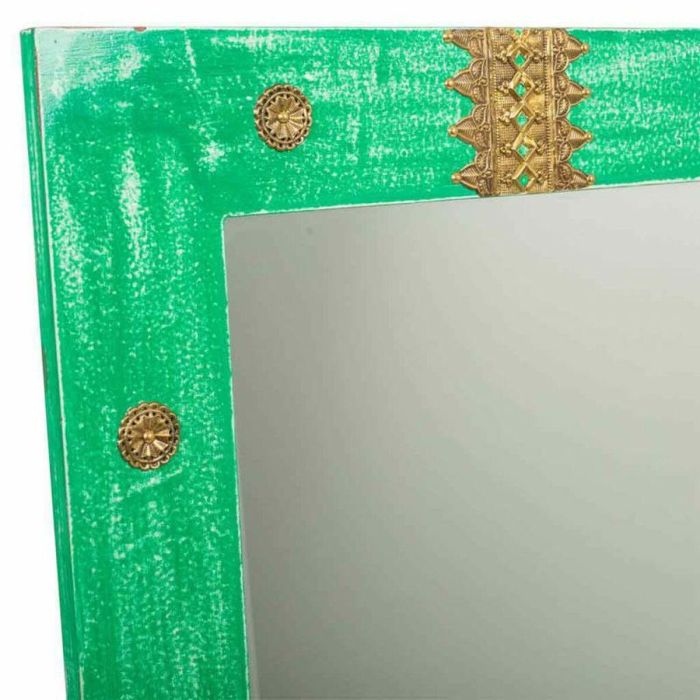 Espejo de pared Alexandra House Living Verde Dorado 1 x 113 x 52 cm Rectangular 3