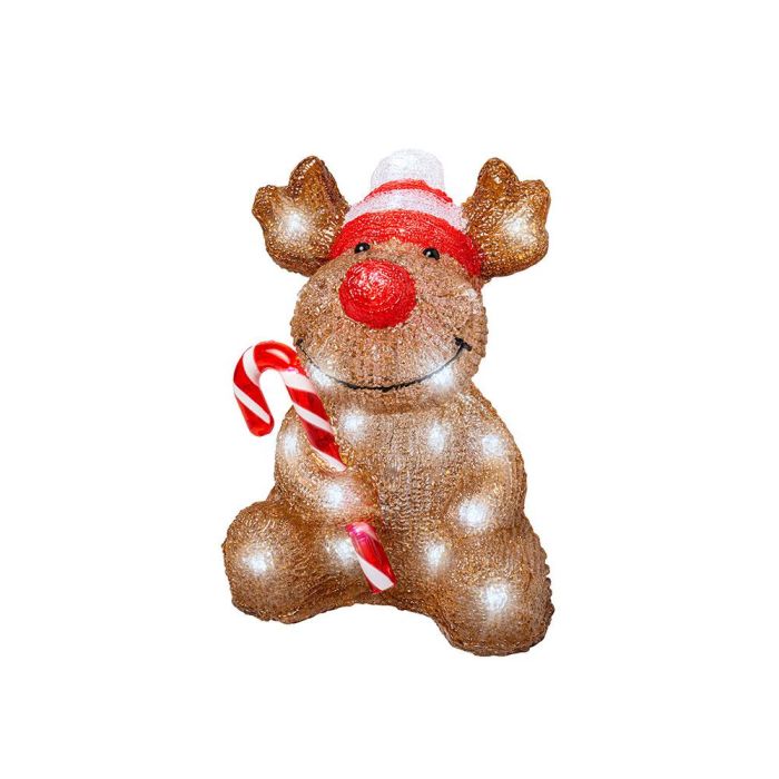 Lumineo Muñecos navideños con led para exterior a pilas, modelos surtidos 491338 - Oso, pingüino, reno y búho 3