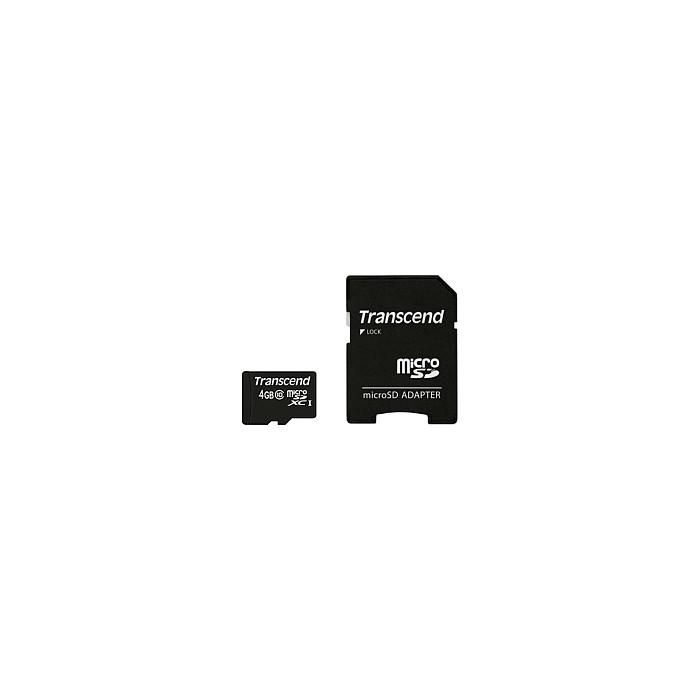 Transcend TS4GUSDHC10 Tarjeta MicroSDHC de 4GB Clase 10 45MB/s con Adaptador SD Transcend TS4GUSDHC10 Tarjeta MicroSDHC de 4GB Clase 10 45MB/s con Adaptador SD