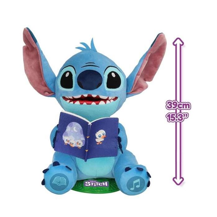 Muñeco Stitch Cuenta Cuentos 25 cm con luces y sonidos, tiene 4 historias y 4 canciones ¡mueve su cuerpo y boca mientas habla o canta! 5