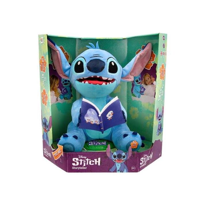 Muñeco stitch cuenta cuentos 25 cm con luces y sonidos, tiene 4 historias y 4 canciones ¡mueve su cuerpo y boca mientas habla o canta!