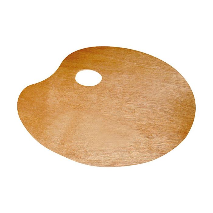 Paleta Madera Lidercolor Ovalada Tamaño 20x30 cm Grosor 0,3 cm 1