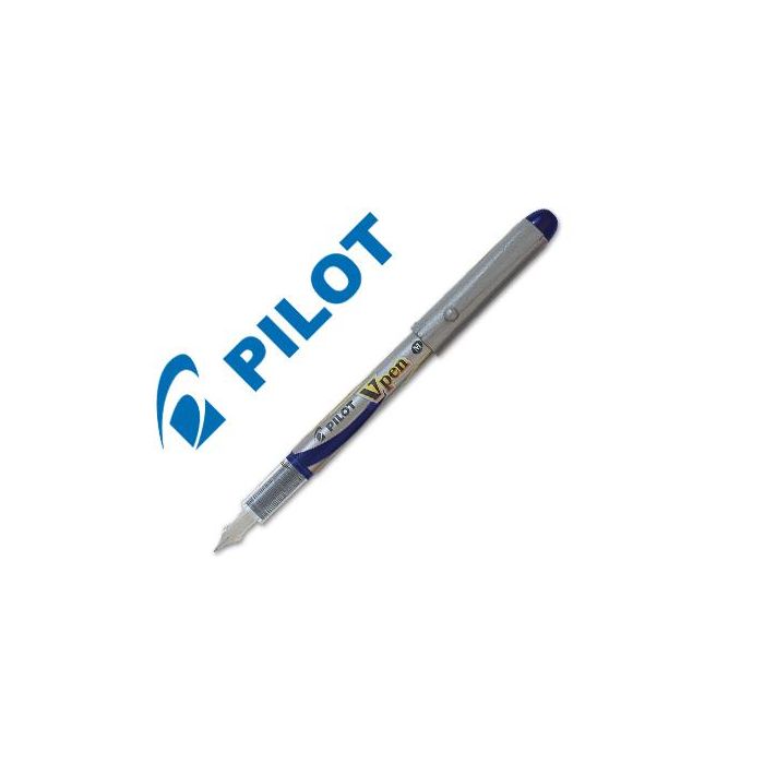 Pluma Pilot V Pen Silver Desechable Azul Svp-4 mL 12 unidades