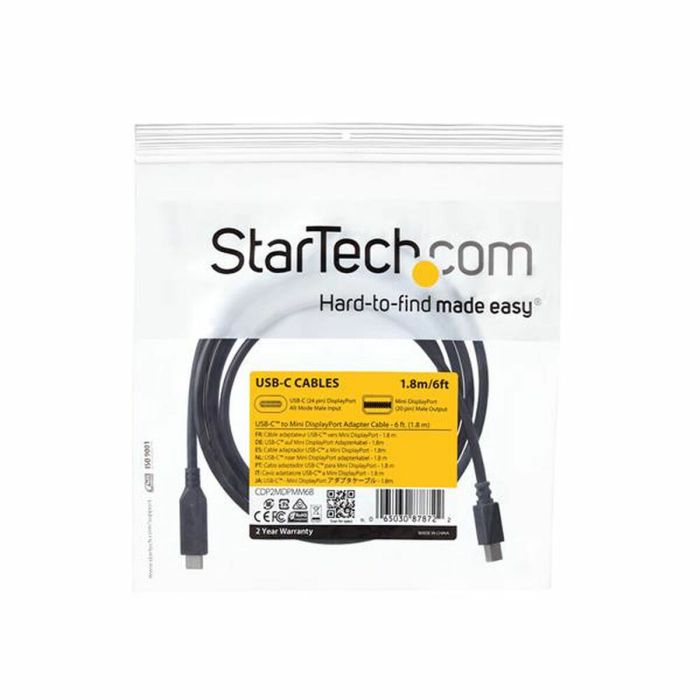 Cable DisplayPort Startech CDP2MDPMM6B Negro 1