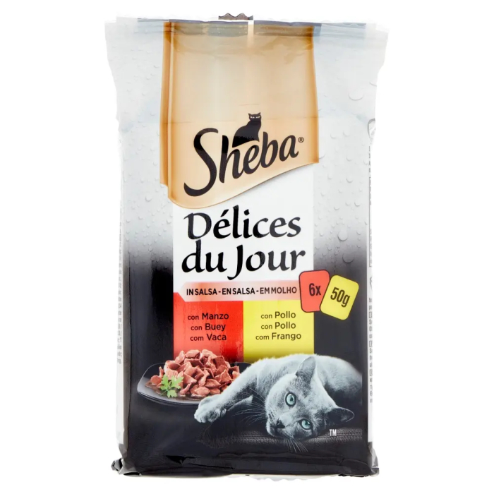 Sheba Delices Du Jour Carnés 12x6X50 gr