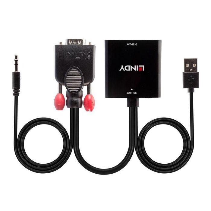 Adaptador VGA a HDMI con Audio LINDY 38284 Negro 1