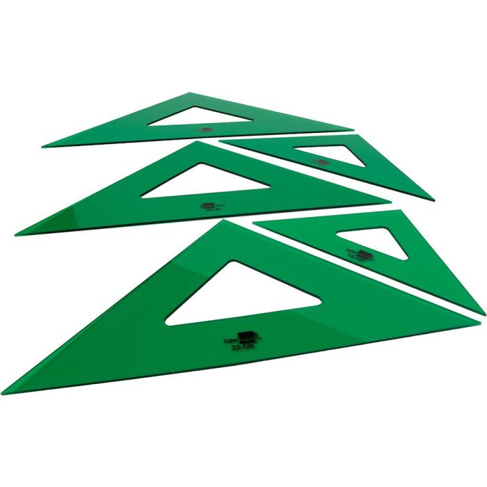 Escuadra Liderpapel 16 cm Acrilico Verde 10 unidades 4