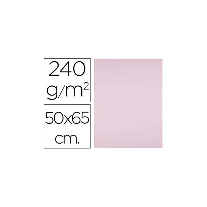 Cartulina Liderpapel 50x65 cm 240 gr-M2 Rosa 125 unidades