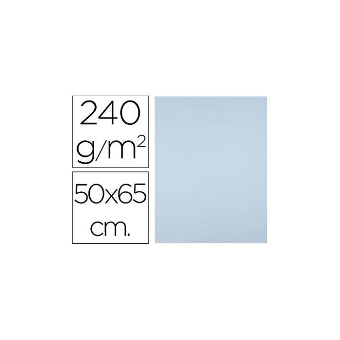 Cartulina Liderpapel 50x65 cm 240 gr-M2 Celeste 125 unidades