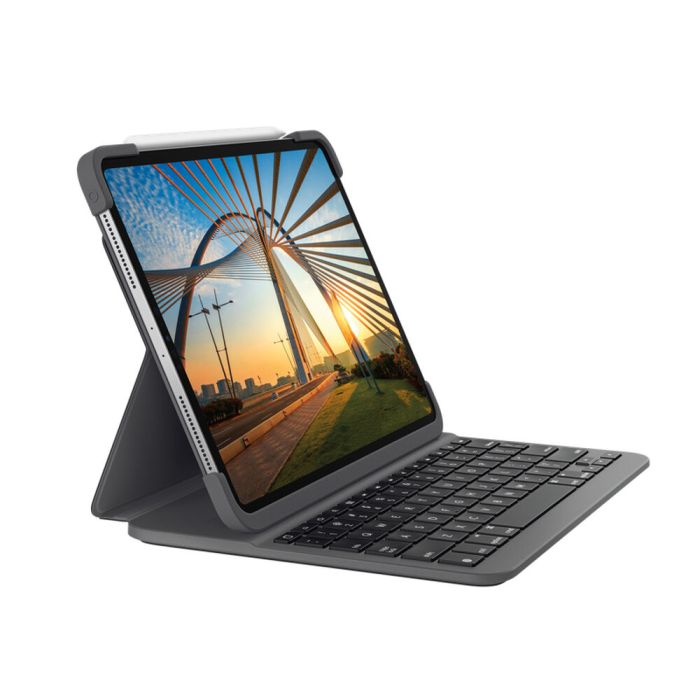 Funda para Tablet y Teclado Logitech iPad Pro 11 Negro Qwerty Español QWERTY