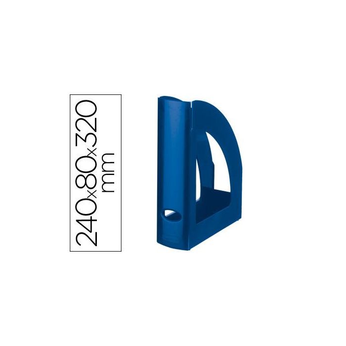Revistero Plastico Q-Connect Azul Opaco