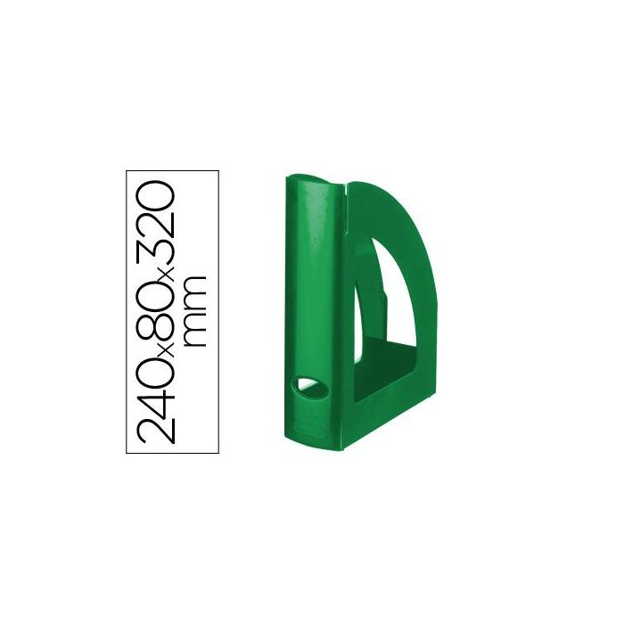 Revistero Plastico Q-Connect Verde Opaco